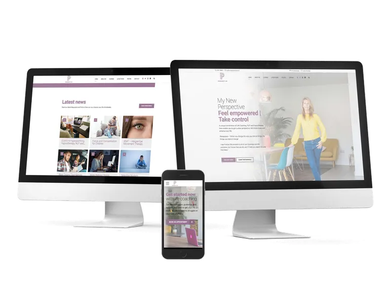 Perspective Coaching website on an iMac
